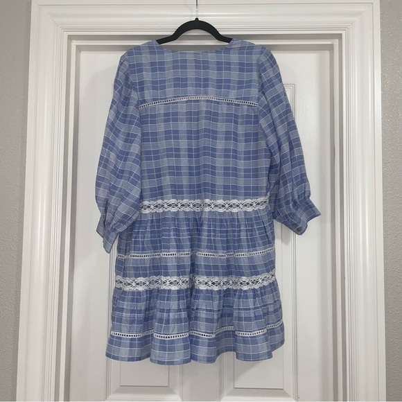 FREE People Time Out Lace Trim Tunic In Blue - Picture 4 of 10